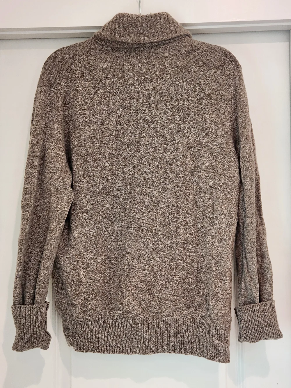 J.Crew 100% Wool Shawl Collar Knit Sweater - Brown Heather